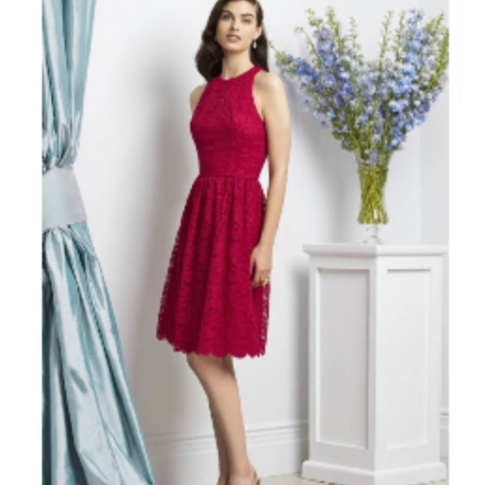 Dessy Collection Lace Cocktail Dress